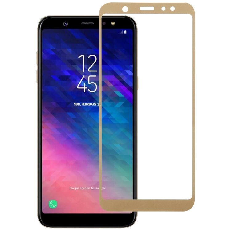 0.26mm 9H 2.5D Tempered Glass Film for Galaxy A6+ (2018)(Gold)