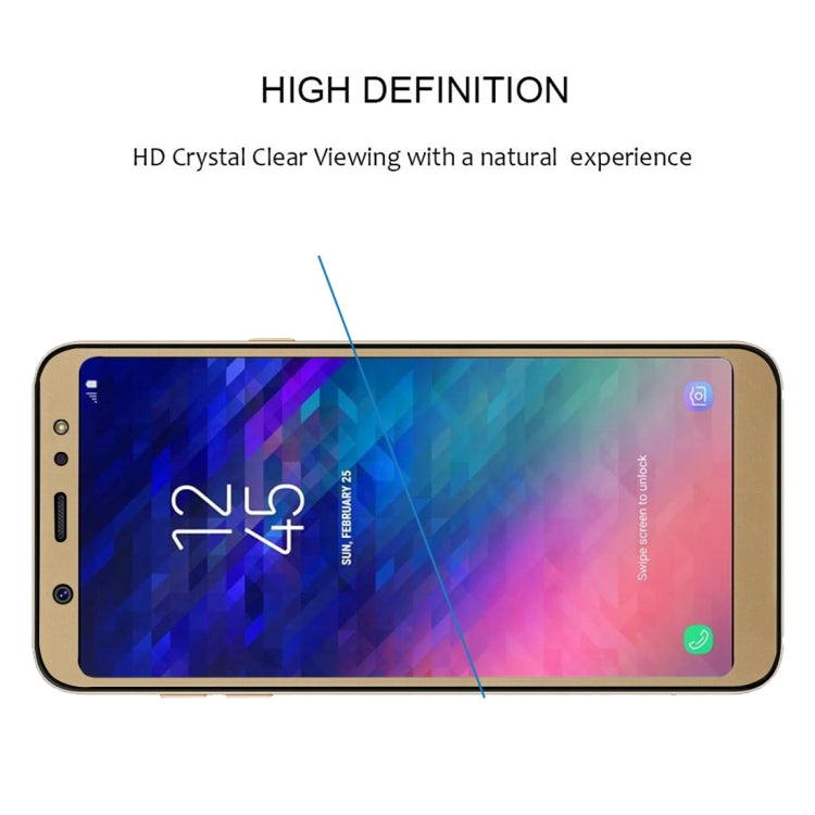 0.26mm 9H 2.5D Tempered Glass Film for Galaxy A6+ (2018)(Gold)