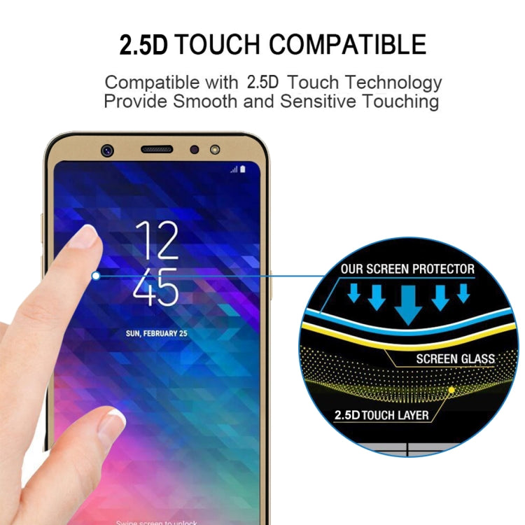 0.26mm 9H 2.5D Tempered Glass Film for Galaxy A6+ (2018)(Gold)