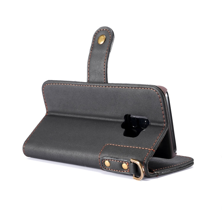 Cowhide Texture  Horizontal Flip Leather Case for Galaxy S9 Plus, with Holder & Card Slots & Wallet & Sling
