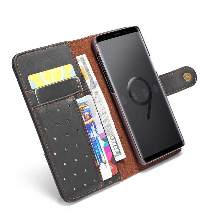 Cowhide Texture  Horizontal Flip Leather Case for Galaxy S9 Plus, with Holder & Card Slots & Wallet & Sling