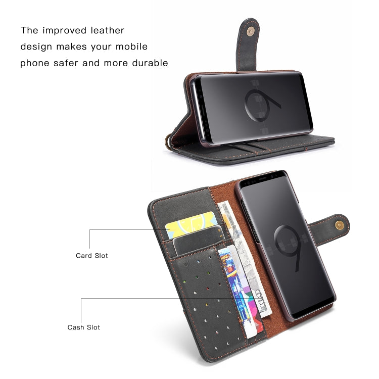 Cowhide Texture  Horizontal Flip Leather Case for Galaxy S9 Plus, with Holder & Card Slots & Wallet & Sling