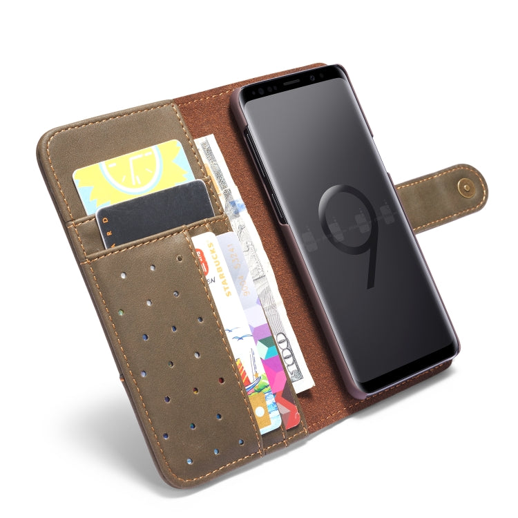 Cowhide Texture  Horizontal Flip Leather Case for Galaxy S9 Plus, with Holder & Card Slots & Wallet & Sling