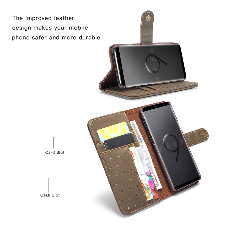 Cowhide Texture  Horizontal Flip Leather Case for Galaxy S9 Plus, with Holder & Card Slots & Wallet & Sling