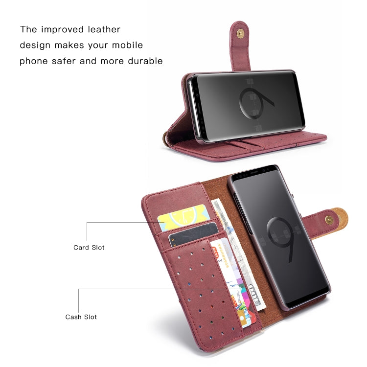 Cowhide Texture  Horizontal Flip Leather Case for Galaxy S9 Plus, with Holder & Card Slots & Wallet & Sling