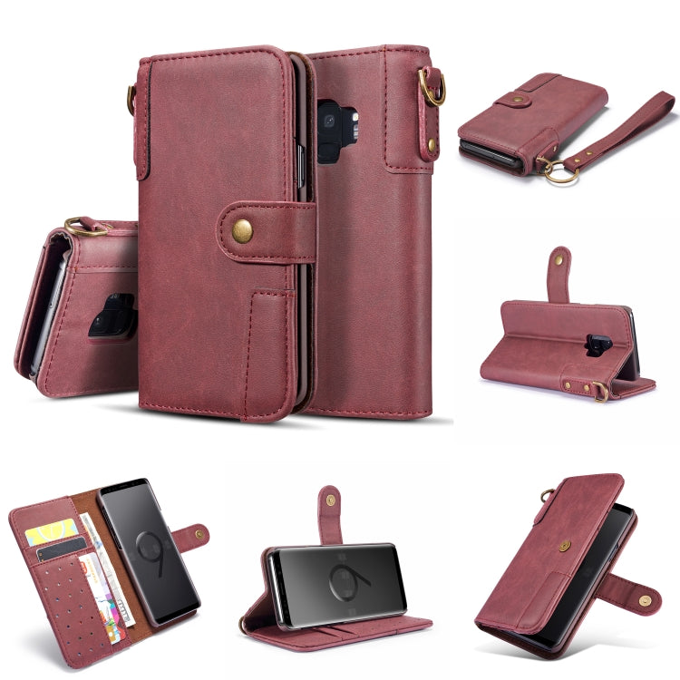Cowhide Texture  Horizontal Flip Leather Case for Galaxy S9 Plus, with Holder & Card Slots & Wallet & Sling
