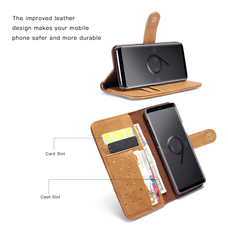 Cowhide Texture  Horizontal Flip Leather Case for Galaxy S9 Plus, with Holder & Card Slots & Wallet & Sling