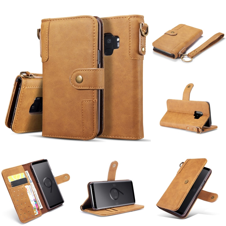 Cowhide Texture  Horizontal Flip Leather Case for Galaxy S9 Plus, with Holder & Card Slots & Wallet & Sling