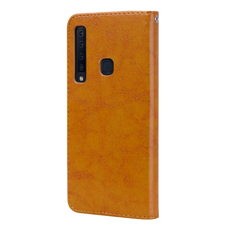 Business Style Oil Wax Texture Horizontal Flip Leather Case for Samsung Galaxy A9 (2018) / A9s, with Holder & Card Slots & Wallet c