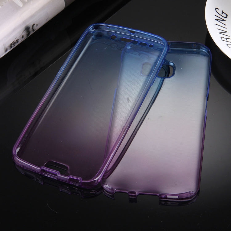 For Galaxy S6 Edge / G925 Double-sided Gradient Color TPU Protective Case Back Cover