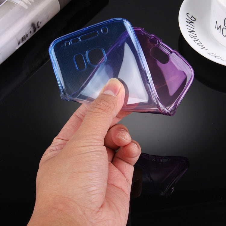 For Galaxy S6 Edge / G925 Double-sided Gradient Color TPU Protective Case Back Cover