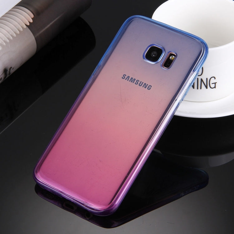 For Galaxy S7 Edge / G935 Double-sided Gradient Color TPU Protective Case Back Cover