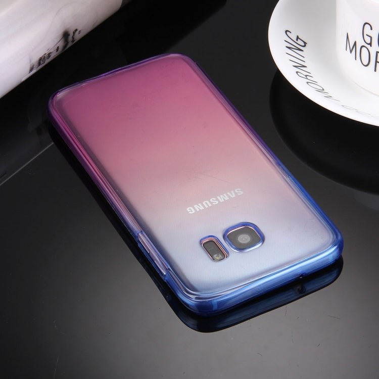 For Galaxy S7 Edge / G935 Double-sided Gradient Color TPU Protective Case Back Cover