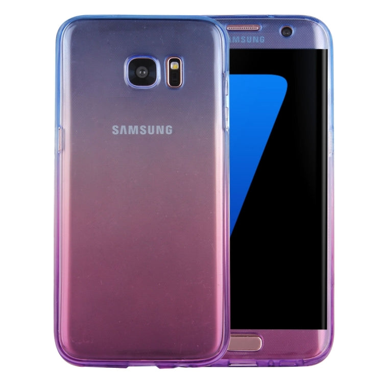 For Galaxy S7 Edge / G935 Double-sided Gradient Color TPU Protective Case Back Cover