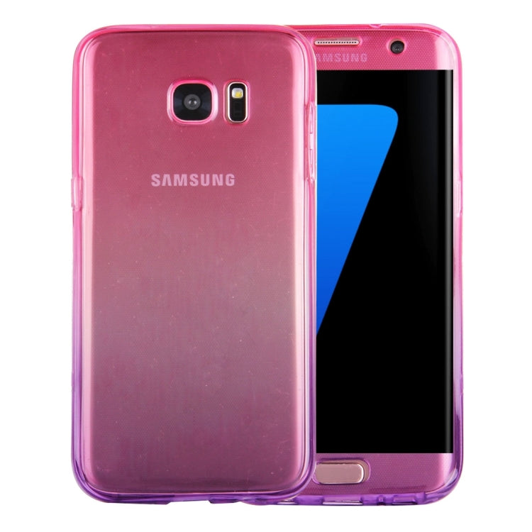 For Galaxy S7 Edge / G935 Double-sided Gradient Color TPU Protective Case Back Cover