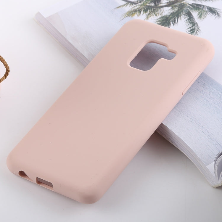 Solid Color Liquid Silicone Shockproof Soft Case for Galaxy A8