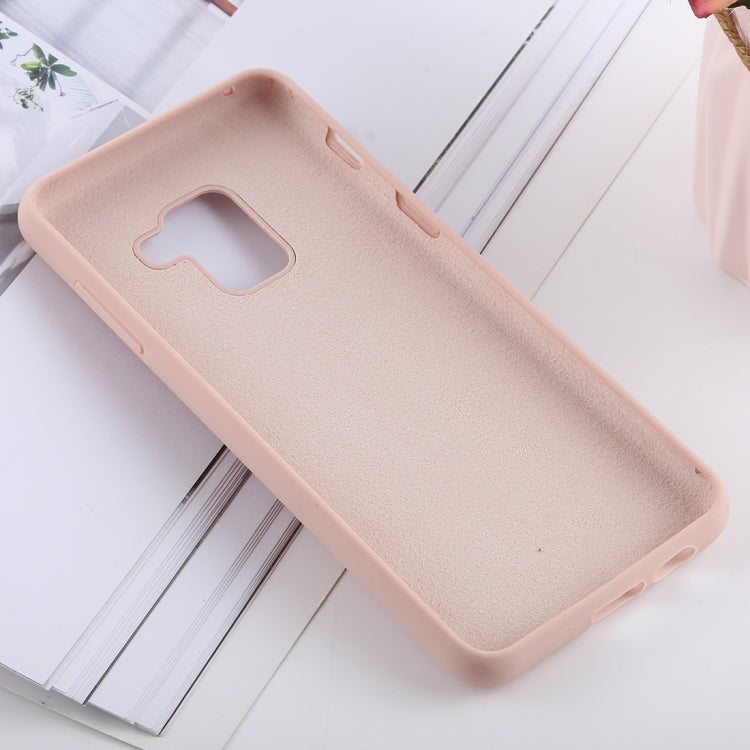 Solid Color Liquid Silicone Shockproof Soft Case for Galaxy A8