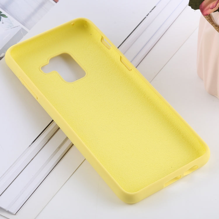 Solid Color Liquid Silicone Shockproof Soft Case for Galaxy A8