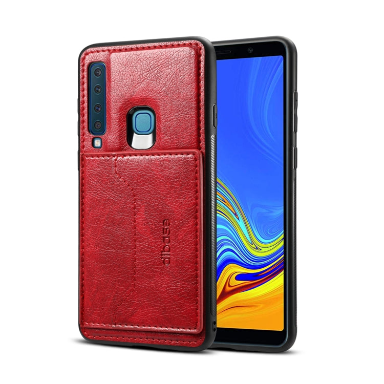 Dibase TPU + PC + PU Crazy Horse Texture Protective Case for Samsung Galaxy A9 (2018) / A9s, with Holder & Card Slots