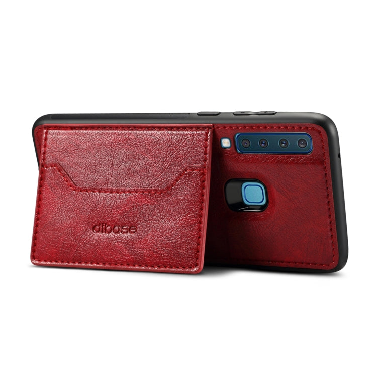 Dibase TPU + PC + PU Crazy Horse Texture Protective Case for Samsung Galaxy A9 (2018) / A9s, with Holder & Card Slots