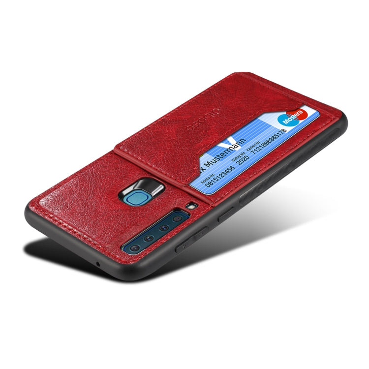 Dibase TPU + PC + PU Crazy Horse Texture Protective Case for Samsung Galaxy A9 (2018) / A9s, with Holder & Card Slots