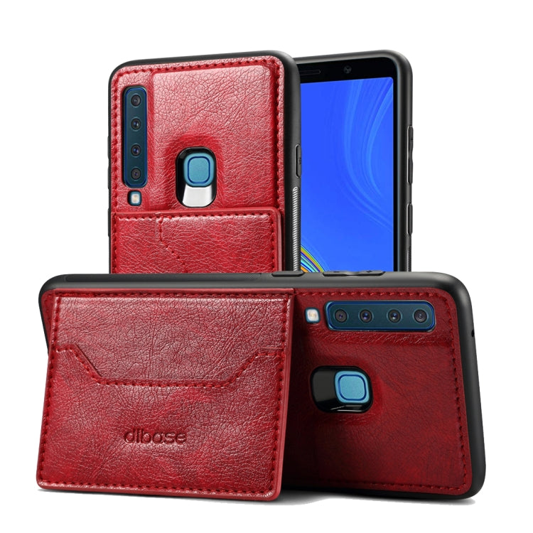 Dibase TPU + PC + PU Crazy Horse Texture Protective Case for Samsung Galaxy A9 (2018) / A9s, with Holder & Card Slots