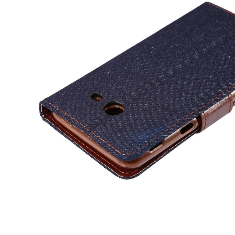 For Galaxy J3(2017) (US Version) Denim Texture Horizontal Flip Leather Case with Holder & Card Slots
