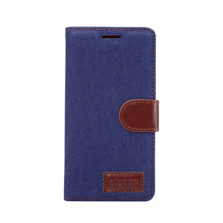 For Galaxy J3(2017) (US Version) Denim Texture Horizontal Flip Leather Case with Holder & Card Slots