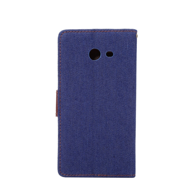 For Galaxy J3(2017) (US Version) Denim Texture Horizontal Flip Leather Case with Holder & Card Slots