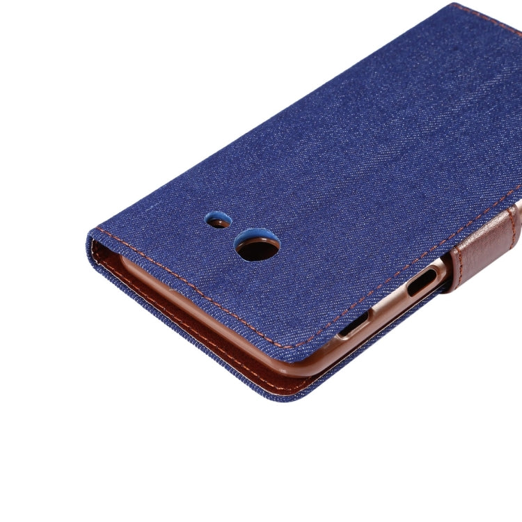 For Galaxy J3(2017) (US Version) Denim Texture Horizontal Flip Leather Case with Holder & Card Slots