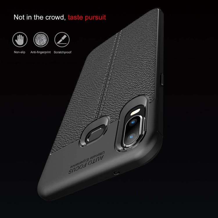 Litchi Texture TPU Shockproof Case for Galaxy A6s