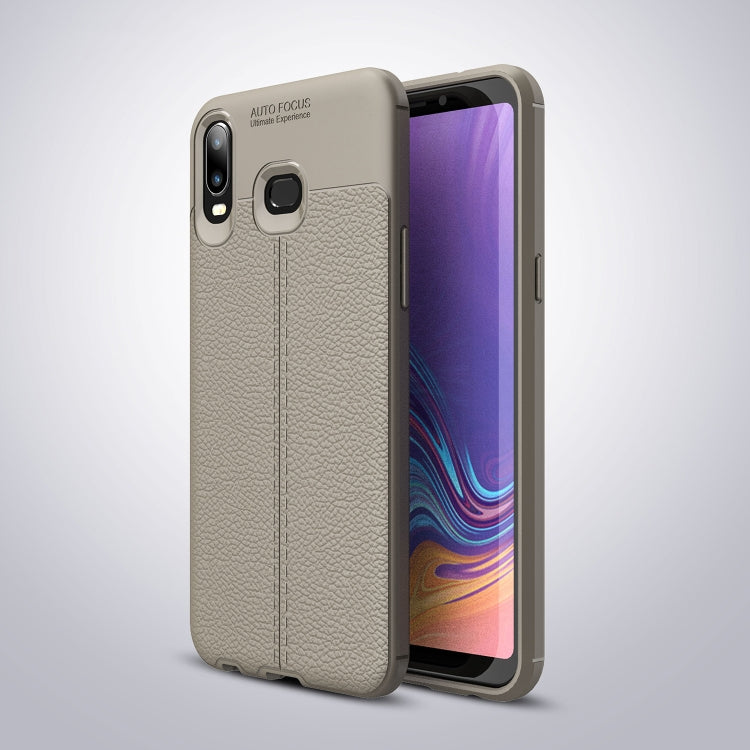 Litchi Texture TPU Shockproof Case for Galaxy A6s