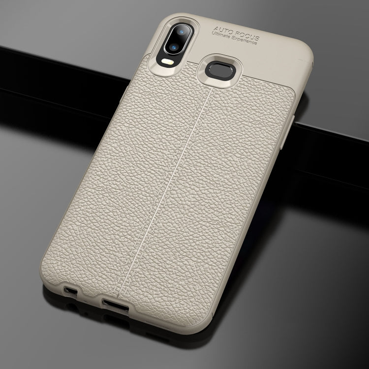 Litchi Texture TPU Shockproof Case for Galaxy A6s