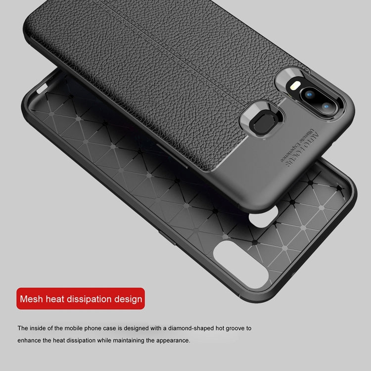 Litchi Texture TPU Shockproof Case for Galaxy A6s