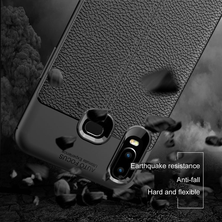 Litchi Texture TPU Shockproof Case for Galaxy A6s