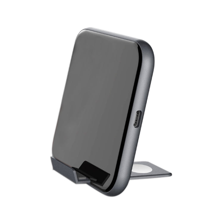 A9 Multi-function 7.5/10W QI Standard Wireless Quick Charging with Desktop Phone Holder(Grey)
