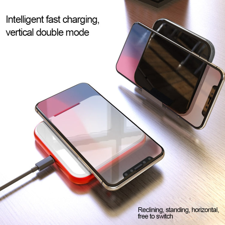 A9 Multi-function 7.5/10W QI Standard Wireless Quick Charging with Desktop Phone Holder(Grey)