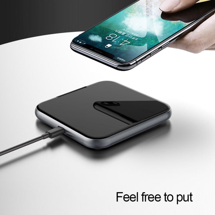 A9 Multi-function 7.5/10W QI Standard Wireless Quick Charging with Desktop Phone Holder(Grey)