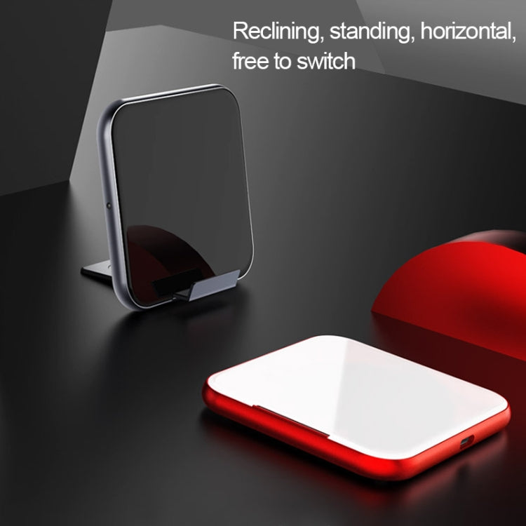 A9 Multi-function 7.5/10W QI Standard Wireless Quick Charging with Desktop Phone Holder(Grey)