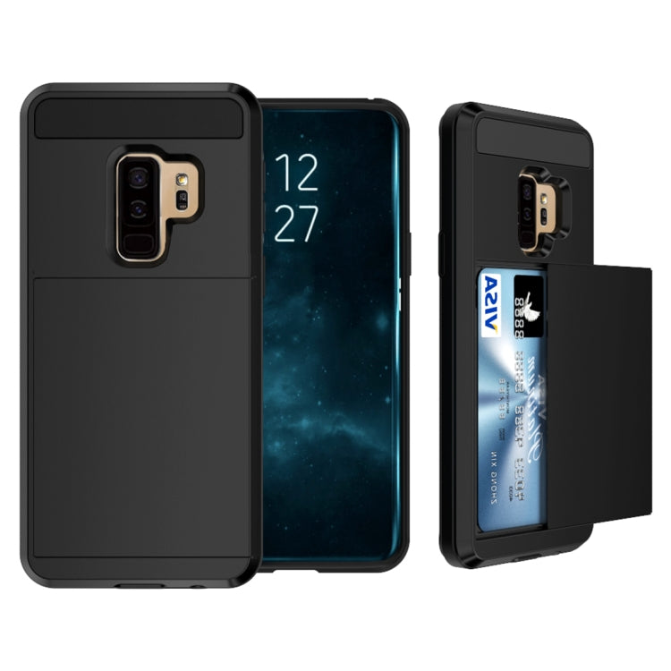 For Galaxy S9+ Detachable Dropproof Protective Back Cover Case with Slider Card Slot