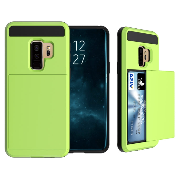 For Galaxy S9+ Detachable Dropproof Protective Back Cover Case with Slider Card Slot