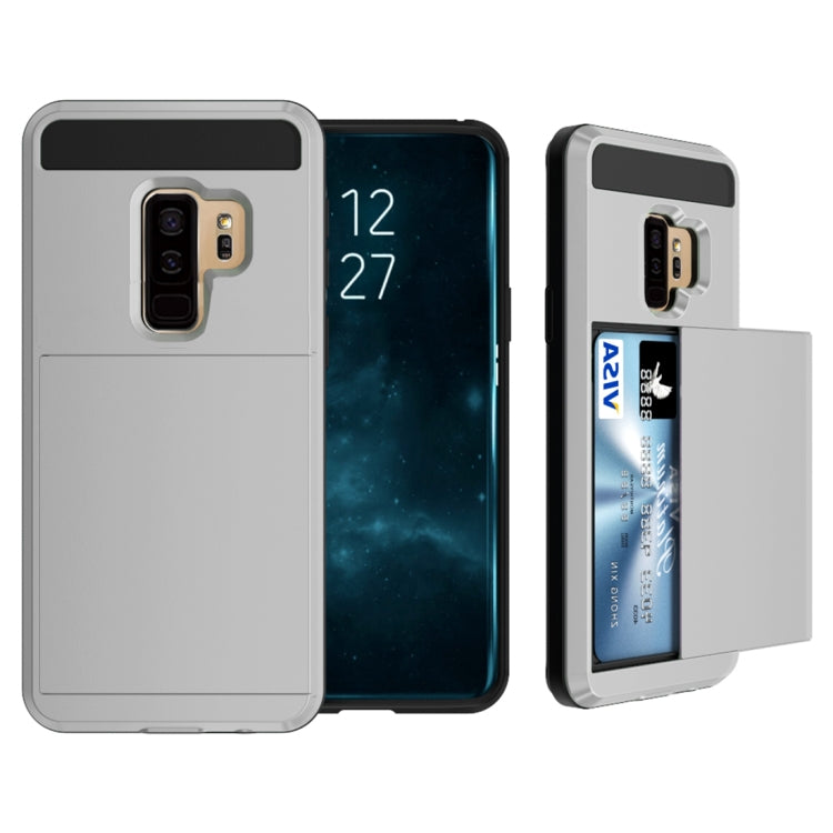 For Galaxy S9+ Detachable Dropproof Protective Back Cover Case with Slider Card Slot