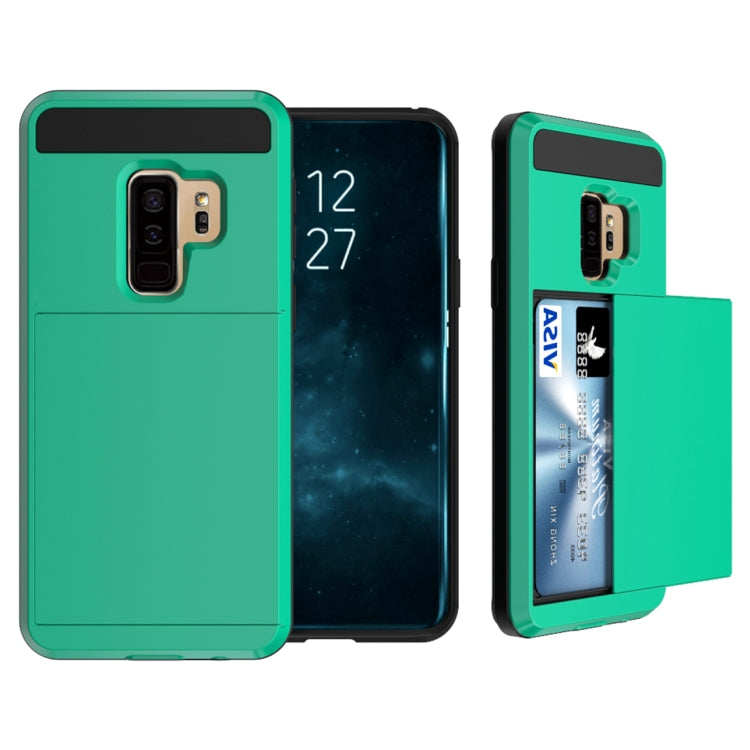 For Galaxy S9+ Detachable Dropproof Protective Back Cover Case with Slider Card Slot
