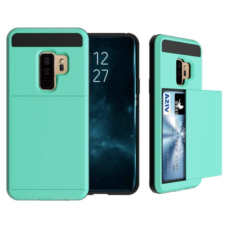 For Galaxy S9+ Detachable Dropproof Protective Back Cover Case with Slider Card Slot