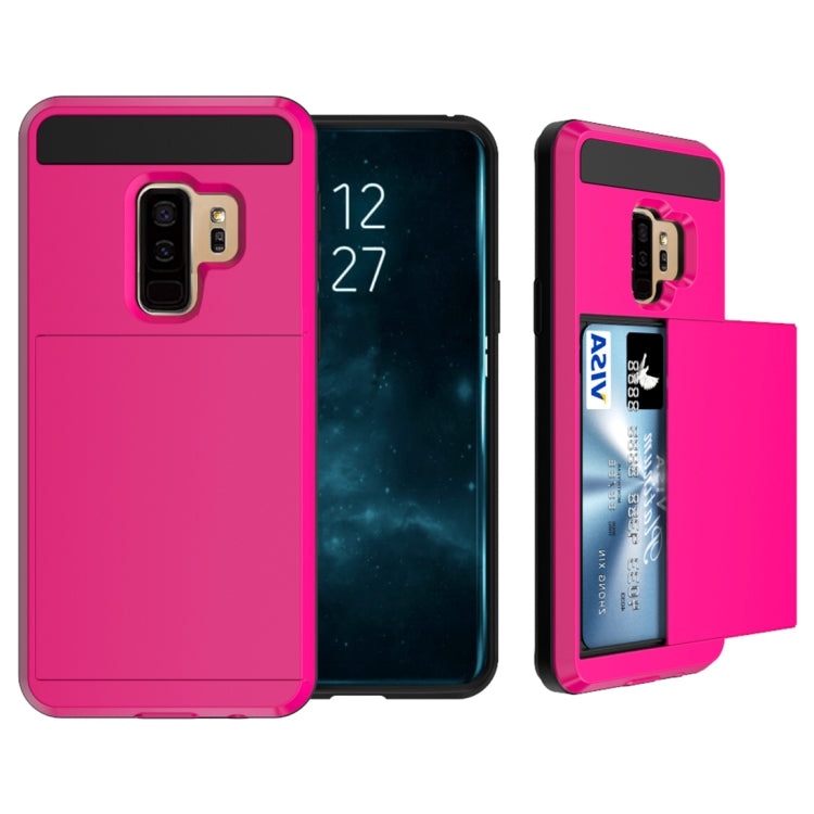 For Galaxy S9+ Detachable Dropproof Protective Back Cover Case with Slider Card Slot
