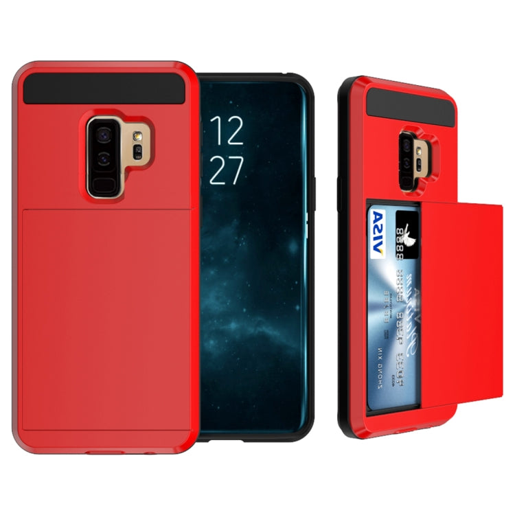 For Galaxy S9+ Detachable Dropproof Protective Back Cover Case with Slider Card Slot