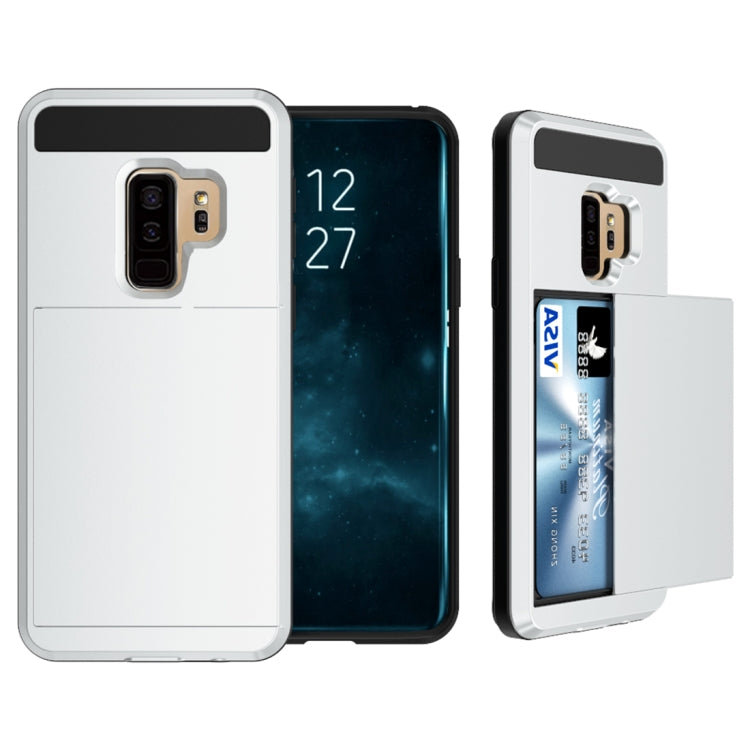 For Galaxy S9+ Detachable Dropproof Protective Back Cover Case with Slider Card Slot