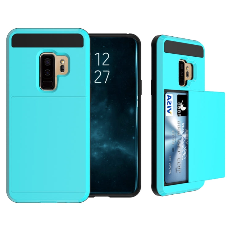 For Galaxy S9+ Detachable Dropproof Protective Back Cover Case with Slider Card Slot