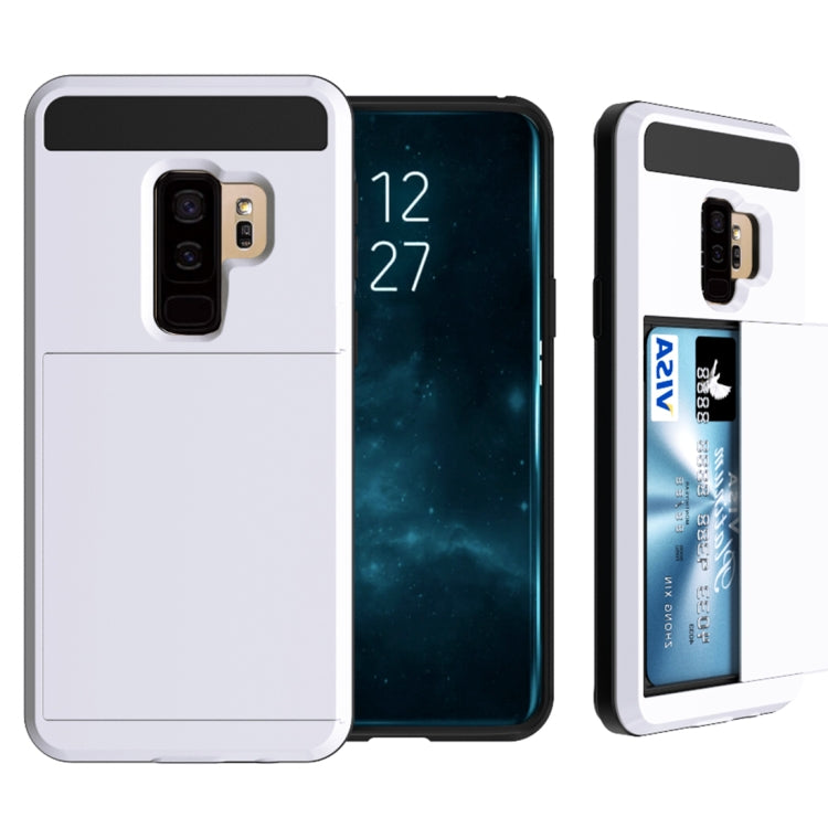 For Galaxy S9+ Detachable Dropproof Protective Back Cover Case with Slider Card Slot