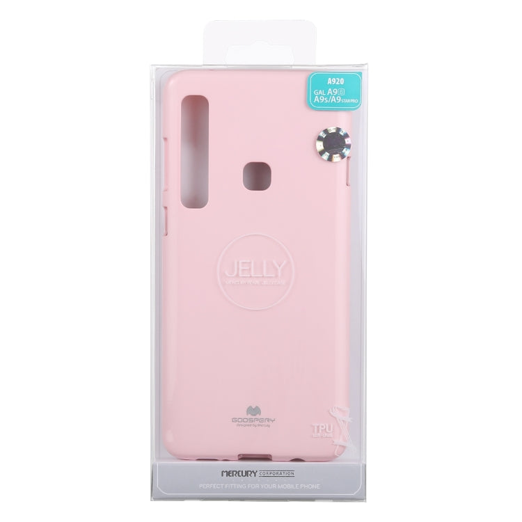 GOOSPERY JELLY CASE TPU Glitter Powder Drop-proof Protective Back Cover Case for Galaxy A9 (2018) / A9s